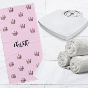 Toalha De Banho Menina de nome da rainha rosa
