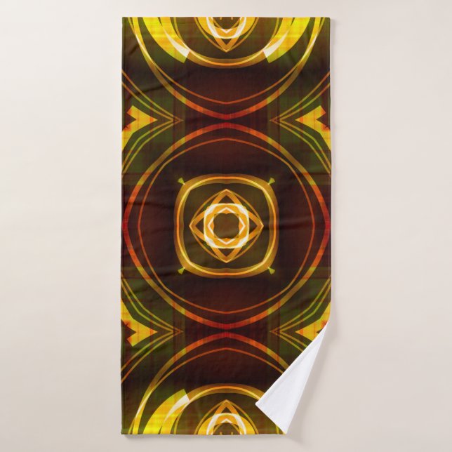 Toalha De Banho modelo decorativo geométrico de arte, abstrato (Toalha de Banho)