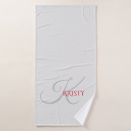 Toalha De Banho Monograma e Bandeja Personalizada