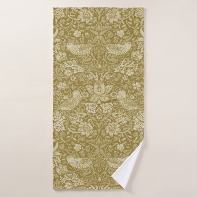 Toalha De Banho Morango Ladrão Dourado, William Morris (Toalha de Banho)