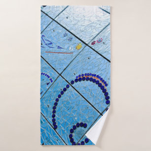 Toalha De Banho Mosaico Espelho de Baltimore Azul