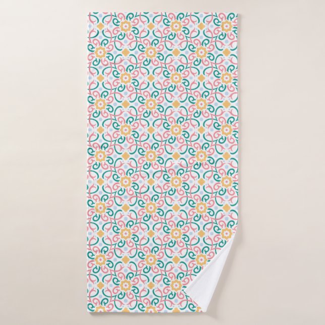 Toalha De Banho Mosaico/pastel/primavera (Toalha de Banho)