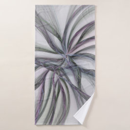 Toalha De Banho Movimentos de Filigrana Moderno Abstrato Fractal P