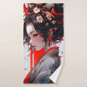 Toalha De Banho Mulher anime Geisha