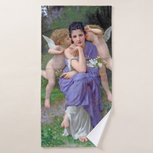 Toalha De Banho Mulher com Cupido, Bouguereau