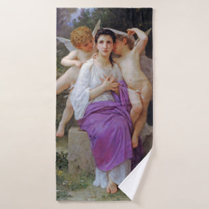 Toalha De Banho Mulher com Cupido, Bouguereau