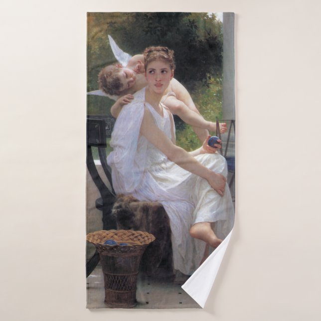 Toalha De Banho Mulher com Cupido, Bouguereau (Toalha de Banho)
