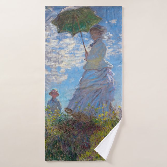 Toalha De Banho Mulher com Parasol, Monet (Toalha de Banho)
