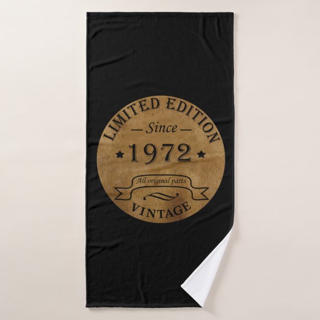 Toalha De Banho nascer de aniversário de 1972 (Toalha de Banho)