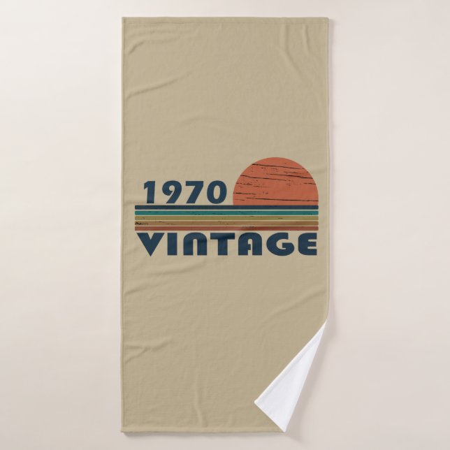 Toalha De Banho Nascer em presente de aniversário de 1970 (Toalha de Banho)