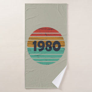 Toalha De Banho Nascer em presente de aniversário de 1980