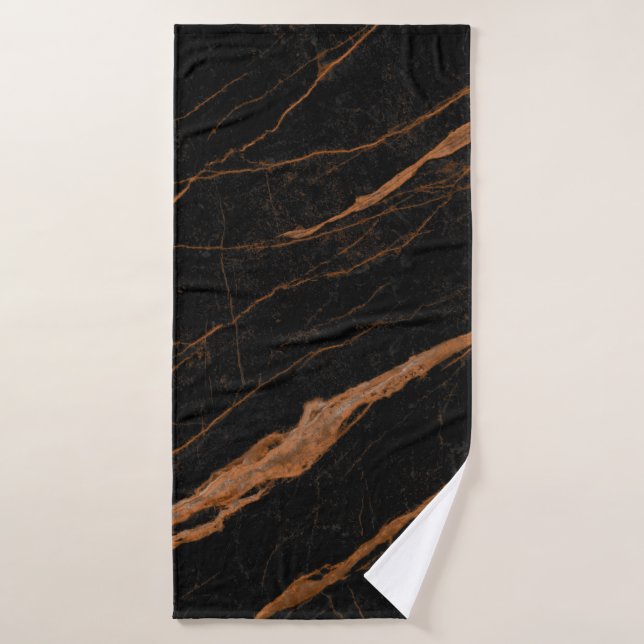 Toalha De Banho natural black emperador marble texture background  (Toalha de Banho)