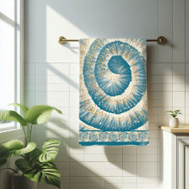 Toalha De Banho Nautilus Shell Spiral Teal