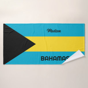 Toalha De Banho Nome personalizado Bahamas