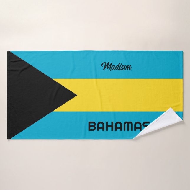 Toalha De Banho Nome personalizado Bahamas (Toalha de Banho)