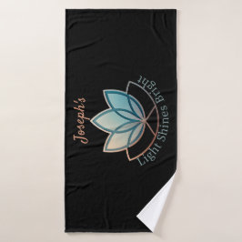 Toalha De Banho Nome Personalizado Lotus Towel - [NAME] Brilha