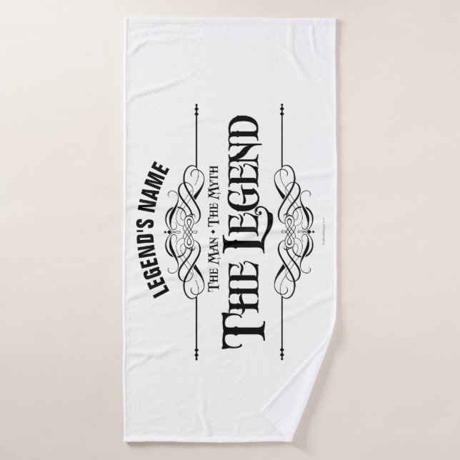 Toalha De Banho O Homem, O Mito, A Torre De Banho Da Lenda (Toalha de Banho)