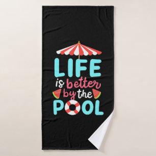 Toalha De Banho O Nadador De Vida É Melhor Pela Piscina