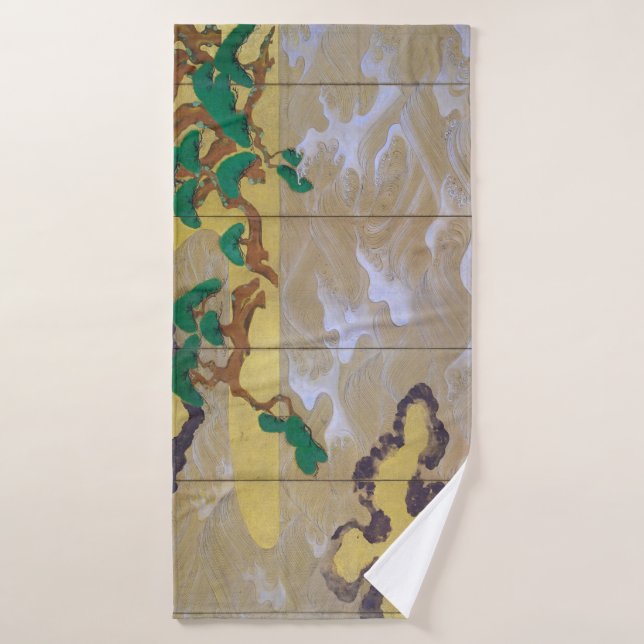 Toalha De Banho Ondas em Matsushima (direita), Tawaraya Sotatsu (Toalha de Banho)