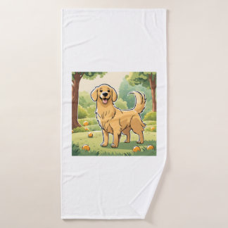 Toalha De Banho Ouro Feliz Retriever