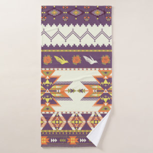 Toalha De Banho Padrão aztec incolor