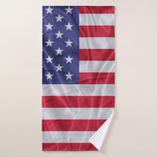 Toalha De Banho Padrão de bandeira dos Estados Unidos na textura d