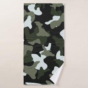 Toalha De Banho Padrão de Camuflagem Militar Camuflagem Verde Bran