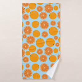 Toalha De Banho Padrão de Fruta laranja