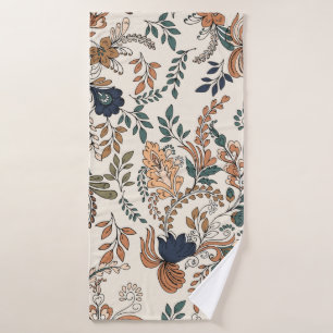 Toalha De Banho Padrão decorativo de vinheta uniforme pequeno
