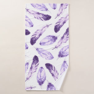 Toalha De Banho Padrão decorativo sem soldadura com penas. Waterco