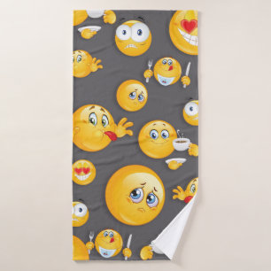 Toalha De Banho Padrão Emoji 2
