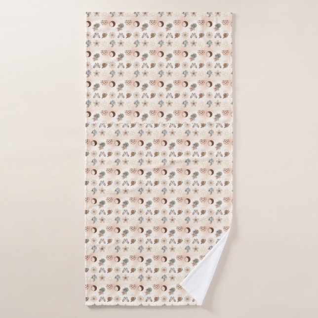 Toalha De Banho Padrão Floral Celestial Boho (Toalha de Banho)