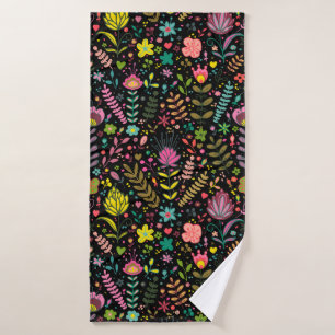 Toalha De Banho Padrão Floral de Superfície - Papel de parede Flor
