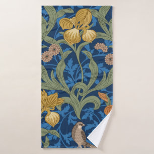 Toalha De Banho Padrão floral vítreo sem costura com a íris lar