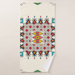 Toalha De Banho Padrão geométrico repetitivo decorativo inspirado
