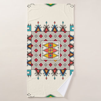 Toalha De Banho Padrão geométrico repetitivo decorativo inspirado 