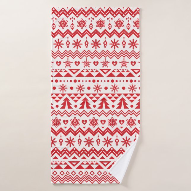 Toalha De Banho Padrão perfeito de Natal (Toalha de Banho)