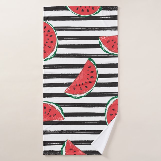 Toalha De Banho Padrão Sem Costura De Melão De Água (Toalha de Banho)