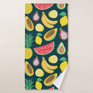 Toalha De Banho padrão sem descontinuidades da fruta tropical