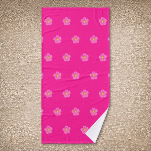 Toalha De Banho Padrão sem soldadura do Rosa do Moss rosa ativado