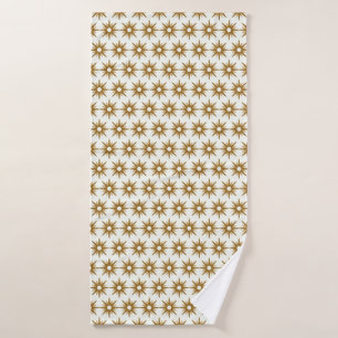 Toalha De Banho Padrão Simples e Dourado de Starburst