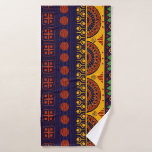 Toalha De Banho Padrão tribal, versátil para vários usos.
