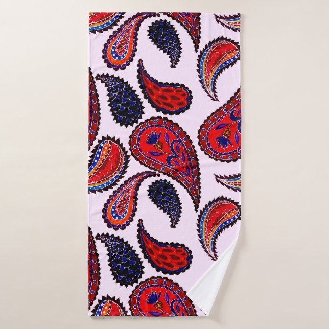 Toalha De Banho Padrão uniforme criativo com paisley desenhado à m (Toalha de Banho)