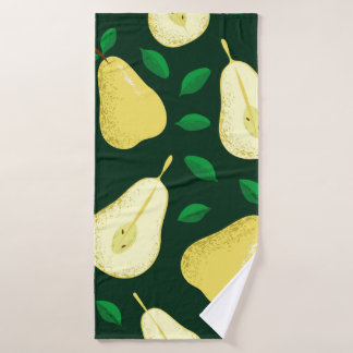 Toalha De Banho Padrão uniforme de frutas de Pear