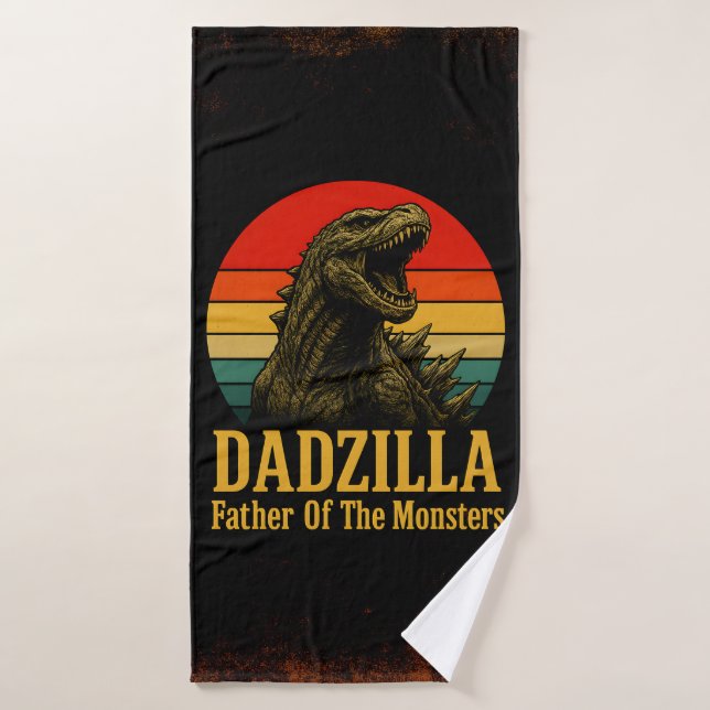 Toalha De Banho Pai Dadzilla Do Dia de os pais Dos Monstros (Toalha de Banho)