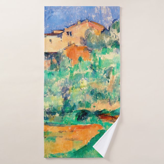 Toalha De Banho Paisagem com uma Casa, Cezanne (Toalha de Banho)