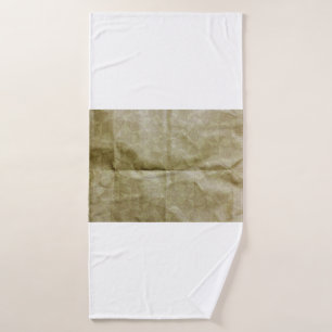 Toalha De Banho Papel castanho enrugado. Aumenta o papel. Plano de