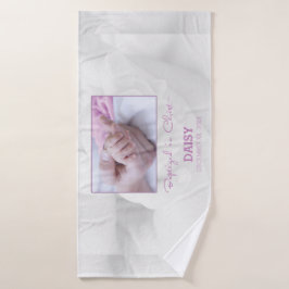 Toalha De Banho Parabéns de batismo para bebês personalizados