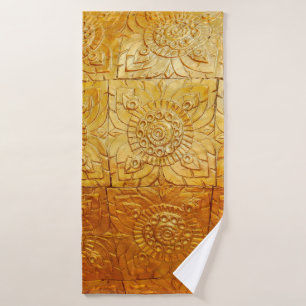 Toalha De Banho Pasta de latão com padrão abstrato, arte, gráfico