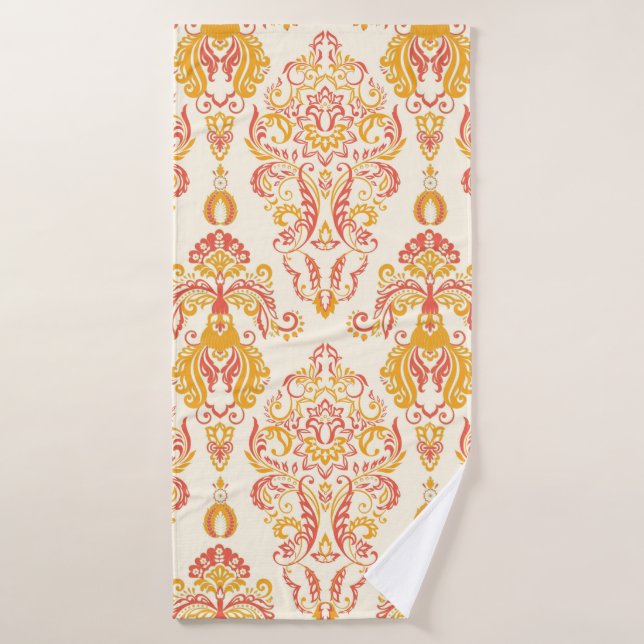 Toalha De Banho Patten floral de safena. Clássico Barroco (Toalha de Banho)